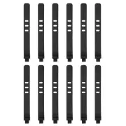 12 Pack Reusable Cable Zip 3 Hole Tie (Black)