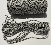 5m Black & White Bakers Twine String Gift Tag Scrapbooking B53-4 Aussie Seller