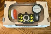 La Sardina Film Camera 35mm Black Yellow Houndstooth by Lomography - New In Box