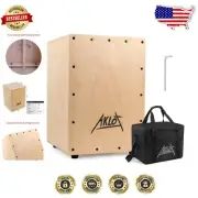 Cajon Percussion Instrument 12x12x18" - Adjustable Snare and Rubber Feet