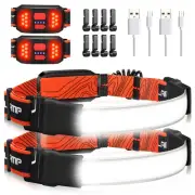 Rechargeable Headlamp, 230°Wide-Angle 1000 Lumens Headlamp Flashlight with Re...