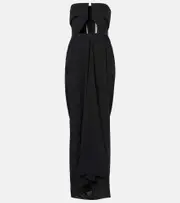 [Rick Owens] Rick Owens Amphora Prong wool grain de poudre gown AU 12 black