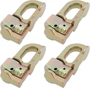 Be In Your Mind 4Pcs L Track Double Stud Tie Down Fitting Used with L Track Rail Bearing 5000 Lbs for Truck Bed Trailer Cargo Control RV ATV