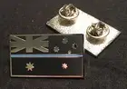 Police Flag Pin, Thin Blue Line, Australia, TBL, Law Enforcement, Black