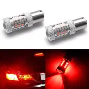 2pcs Red 2357 1157 Projector Lens 80W LED Brake Tail Light Bulb Replacement Kit (for: Volvo)