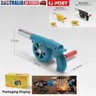 BBQ Fan Air Blower For Barbecue Fire Bellows Hand Crank Tool Outdoor Cooking AU