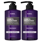 KUNDAL Honey&Macadamia Hair Treatment Pink grapefruit scent 1058ml(35.77oz)x2ea