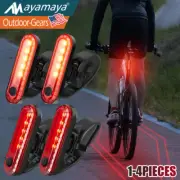 USB Rechargeable LED Bike Bicycle Light Rear Tail Flashing Safety Warning Lamp