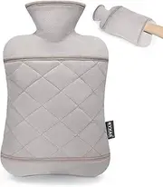 Hot Water Bottle–PVC 1.8 L Hot Water Bottle Hot Water Bag with Hand-in Cover,Ease Aches Pain Relief Hot Therapy Hand Warmer Heated Pad