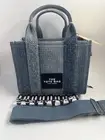 Marc Jacob’s Small Crystal Canvas “The Tote Bag” Light Blue, Brand New + Dustbag