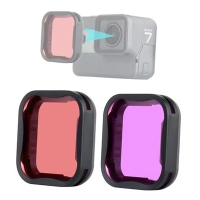 Underwater Filter for GoPro Hero 7 6 5 Black 2Pack filter for Hero7/6/5 Black