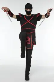 5 PC. Men RUTHLESS NINJA Costume Set