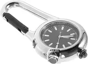 [TOKIDNY] Outdoor Watch Carabiner Portable Watch Backpack Watch Clip-on Buckle Watch Pocket Watch Climbing Tool Watch Time Tool Watch Men Watch Clip Watch Silver Stainless Steel