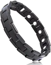Magnetic Therapy Bracelet Magnetic Bracelet Men's Bracelet Titanium Bracelet Fashion Bracelet Non-allergic (21cm)