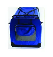 Soft Pet Crate for Dogs, Puppies, Cat or Kittens - Blue - Large (70x52x52cm)