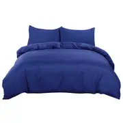 Royal Blue Soft Quilt/Duvet/Doona Cover Set Single/D/Queen/King/Super King Size Bed