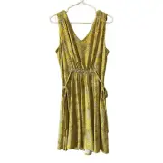 Cynthia Rowley Yellow Floral Dress Size Large NWT
