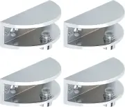 Alise Glass Shelf Bracket Adjustable Shower Brackets,Heavy Duty Clamp Holder