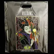 LE Maleficent Stained Glass Villain Sleeping Beauty PALM Pink La Mode Disney Pin