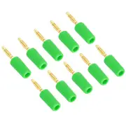 10Pcs Banana Plugs Connector Speaker Banana Plug Connectors 2mm Copper Green