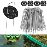 Garden Pegs U Shaped Metal Pins Heavy Duty Spikes Ground Staple AE