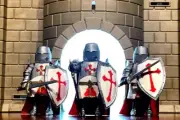 Playmobil Knights Templars Crusades Custom Made - 3* Super Heavy Templar Knights