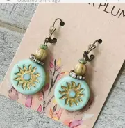 Czech glass Bead artisan earrings Solstice Design Bohemian