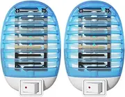 Indoor Bug Zappers, Flying Insect Trap Plug-in, Mosquitoes Killer, Fly Traps for Indoors, Mosquito Zapper Gnat Moth Catcher for Living Room, Home, Bedroom, Office, Patio, Kids & Pets - 2 Packs