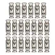 20pcs Double Hole String Cord Locks End Spring Toggle Stopper Pearl Nickel