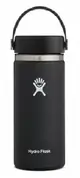 【【蘋果戶外】】Hydro Flask【提環蓋 / 473ml】時尚黑 寬口保溫瓶 咖啡杯 16oz 473ml 美國不鏽鋼保溫保冰瓶 保冷保溫瓶 不含雙酚A