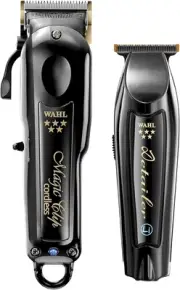 Wahl Professional Cordless Barber Combo Includes Magic Clip Blending Clipper ...