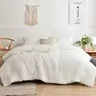 White Tufted 3-Piece Comforter Set, 88 x 90 in Queen White Tufted Comforter Set