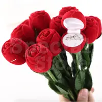 在飛比找蝦皮購物優惠-🌹玫瑰花戒指盒 情人節 玫瑰戒指盒 戒指包裝 飾品盒 戒指收