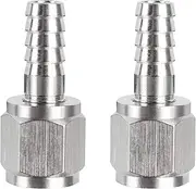 MRbrew Stainless Steel Hose Swivel Nut Barb, 2Pcs 1/4'' Barb Connector, for Ball Lock Keg Fittings Kegerator Parts Corny Keg Connectors MFL Quick Disconnect Fittings Co2 Regulator Hose Adapter