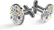 [Generic] Men's Cufflinks, Giraffe Monkey and Flamingo Cuff Links for Men, Classic Cufflinks Black for Suit Shirt Wedding Business Birthday Jewelry Gift