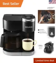 K-Duo Single Serve K-Cup Pod & Carafe Coffee Maker, with Multiple Brew Sizes,...