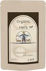 Organic Sea Salt Flakes, Hand Harvested, Kosher Salt, 84 Minerals, Doctor Recommented, 5x More Minerals than Regular Salt 8oz (220 Grams)