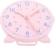 Totority Teaching Clock Model for Engaging Management Tool Coordinated for Preschool Learning Classroom Activities Pink Color Educational Clock