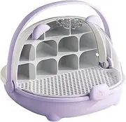 Generic Silk Growing Box, Insect Feeding Box, Portable Observation Booth, Small Breeding Container, Violet