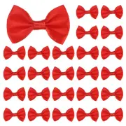 120-Pack Mini Craft Ribbon Bow 1.5x1 Inch for Craft DIY[Bright Red]