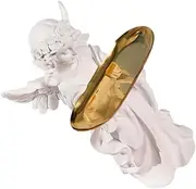 FOMIYES Elegant Angel Trinket Dish Multifunctional Jewelry Holder Storage Tray for Home Decor Dresser Nightstand Bathroom Chic Resin Design Easy to Clean Dust Resistant