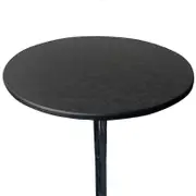 Table Cover Cloth Protector Waterproof Polyester Round Tablecloth Catering Fitted Table Cover with Elastic Edged black 100cm