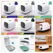 L50xW35xH33cm Enclosed Cat Litter Box Kitty Trainning Easy Clean Toilet Tray Au