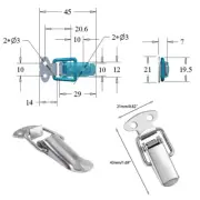 4pcs Duck-mouth Buckle Mini Lock Gift Suitcase Case Buckles Toggle Hasp Latch CR