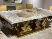 5'x3' White Agate Top Center Sofa Dining Table Handmade Furniture Outdoor Decors