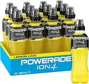 Powerade ION4 Lemon Lime Sports Drink Multipack Sipper Cap Bottles 12 x 600mL