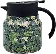 Coffee Carafe Insulated | 1000ml Tea Infuser Tumbler Vintage Floral Pattern - Aesthetic Tea Infuser, Insulated Teapot Mug for Blooming and Loose Leaves Tea