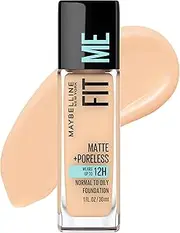 Maybelline New York Liquid Foundation, Full Coverage, Absorbs Oil, Normal to Oily Skin, Fit Matte+Poreless, Classic Ivory