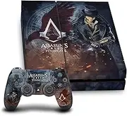 Official Assassin's Creed Jacob Frye Syndicate Graphics Vinyl Sticker Gaming Skin Decal Cover Compatible with Sony Playstation 4 PS4 Console and DualShock 4 Controller Bundle