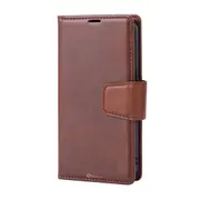 iPhone 16 Pro Max Magnetic Flip Wallet Case Cover with Drop-Resistant PU Leather, Multiple Card Holder Slots & Secure Front Screen Cover - Brown